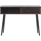 Beliani PERTH - Consoletafel-Donkere houtkleur-Vezelplaat