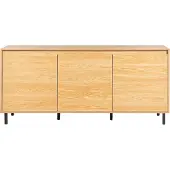 Beliani NIKEA - Sideboard-Lichte houtkleur-Vezelplaat, MDF