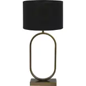 Light & Living Tafellamp Jamiri/Livigno - Ant, Brons/Zwart - Ø30x67cm - Tafellamp met kap