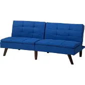 Beliani RONNE - Driezitsbank-Blauw-Polyester