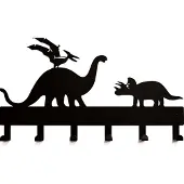 Vdd Kapstok dinosaurussen kinderkamer jungle safari dieren - wandkapstok 6 haken babykamer