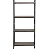 Beliani FORRES - Boekenkast-Donkere houtkleur-Spaanplaat