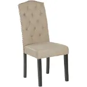 Beliani SHIRLEY - Eetkamerstoel-Beige-Polyester
