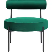 Beliani ALPHA - Fauteuil-Groen-Fluweel