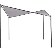 Beliani AVENTINE - Tuin pergola-Grijs-Polyester, Staal