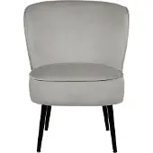 Beliani VOSS - Fauteuil-Grijs-Fluweel