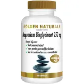 Golden naturals 2x Magnesium Bisglycinaat 250mg 180 Vegacapsules