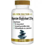Golden naturals 2x Magnesium Bisglycinaat 250mg 60 vegacapsules