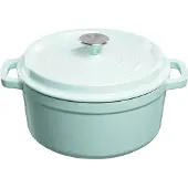 Grand Feu lichtblauwe pot, 4,7l met deksel, Pan + steelpan, Blauw
