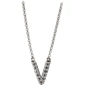 Orphelia Zilver Alphabet hanger met ketting 44 cm Zirconium