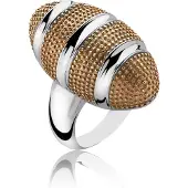 Orphelia Silver 925 Zr-3884;50 Ring Rose Hammered