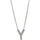 Orphelia Zilver Alphabet hanger met ketting 44 cm Zirconium