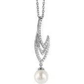 Orphelia Hanger + Ketting Sweetwater Pearl Zirconium ZH-4792