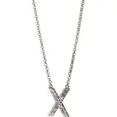 Orphelia Zilver Alphabet hanger met ketting 44 cm Zirconium
