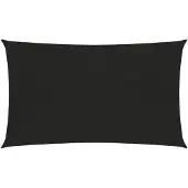 vidaXL Zonnezeil 160 g/m² 3x6 m HDPE zwart