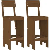 vidaXL Barkrukken 2 st 40x48,5x115,5 cm massief grenenhout honingbruin