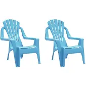 vidaXL Kindertuinstoelen 2 st hout-look 37x34x44 cm polypropeen blauw