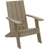 vidaXL Tuinstoel Adirondack 75x88,5x89,5 cm polypropeen lichtbruin