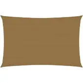 vidaXL Zonnezeil 160 g/m² 3x5 m HDPE taupe