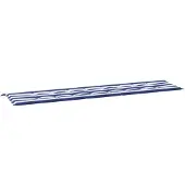 vidaXL Tuinbankkussen gestreept 200x50x3 cm stof wit en blauw