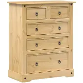 vidaXL Ladekast Corona 92x48x114 cm massief grenenhout