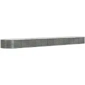 vidaXL Plantenbak 512x80x36 cm gegalvaniseerd staal grijs