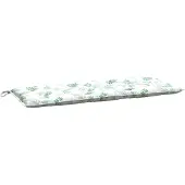 vidaXL Tuinbankkussen bladpatroon 120x50x7 cm stof