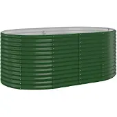 vidaXL Plantenbak 175x100x68 cm gegalvaniseerd staal groen