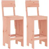 vidaXL Barkrukken 2 st 40x48,5x115,5 cm massief douglashout