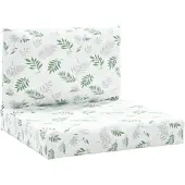 vidaXL Palletkussens 2 st bladpatroon oxford stof