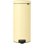 Brabantia Afvalbak met pedaal, NewIcon 1008852, 30 liter, Geluidsarme sluiting, Antislip basis, Geel