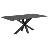 Actona Heaven eettafel 200x100 zwart keramiek