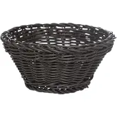 Cosy & Trendy Ronde broodmand/serveermand zwart kunststof D15 x H7 cm - broodmand
