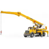 BRUDER kraanwagen met Liebherr kraan - Mack Granite 1 :16 geel