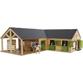 Kids Globe Paardenstal met 3 boxen en berging 1:24 van