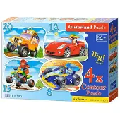 Castorland Puzzel 4 in 1 (8+12+15+20 stuks) Auto's 43057