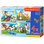 Castorland Puzzel 4 in 1 (8+12+15+20 stuks) Moeders en Jongen 41053