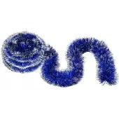 Springos Kerstslinger Guirlande 6 m Marineblauw/Zilver