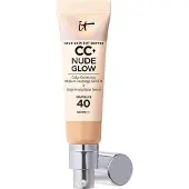 IT Cosmetics Your Skin But Better CC+ Nude Glow SPF40 Foundation - Lichte Textuur - Glow Serum met 2% Niacinamide, Hyaluronzuur, Groene thee-extract en SPF 40 - Medium - 32ml