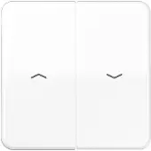 JUNG CD595PWW Jaloezie-schakelaar, Jaloezie-schakelaar/-knop Afdekking 2-voudig Alpine-wit 1 stuk(s)