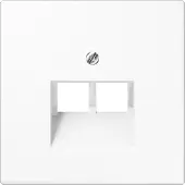 JUNG JG LS-design afdekking, model UAE LS969-2UAWW, 2x8 polen, alpinweiß