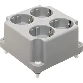 ABB 3640 deksel voor contactdoos wand/plafond (4-voudig, grijs)