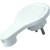 Kopp stekker extra plat 3x1,5 mm² Wit