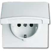 Technim Abb Busch-Jaeger Wcd Ra 1-Voudig + Klep Inbouw Ip44 Alpin Wit Allweather