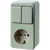 Hager Berker Opbouwcombinatieschakelaar en wandcontactdoos - 61479440