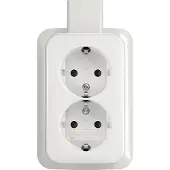 Technim Abb Busch-Jaeger Opbouw Wcd Ra Kv 2-Voudig +Montageplaat Wit Ap
