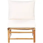 Beliani CERRETO - Tuinstoel-Wit-Bamboehout