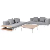 Beliani MISSANELLO - Zitgroep-Grijs-Polyester