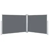 vidaXL Windscherm uittrekbaar 120x1000 cm antraciet