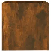 vidaXL Plantenbak 40x40x40 cm bewerkt hout gerookt eikenkleurig
